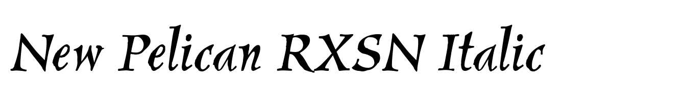 New Pelican RXSN Italic